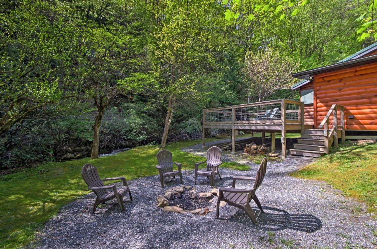 Bryson City Cabin With Fire Pit On Coopers Creek! Exteriör bild