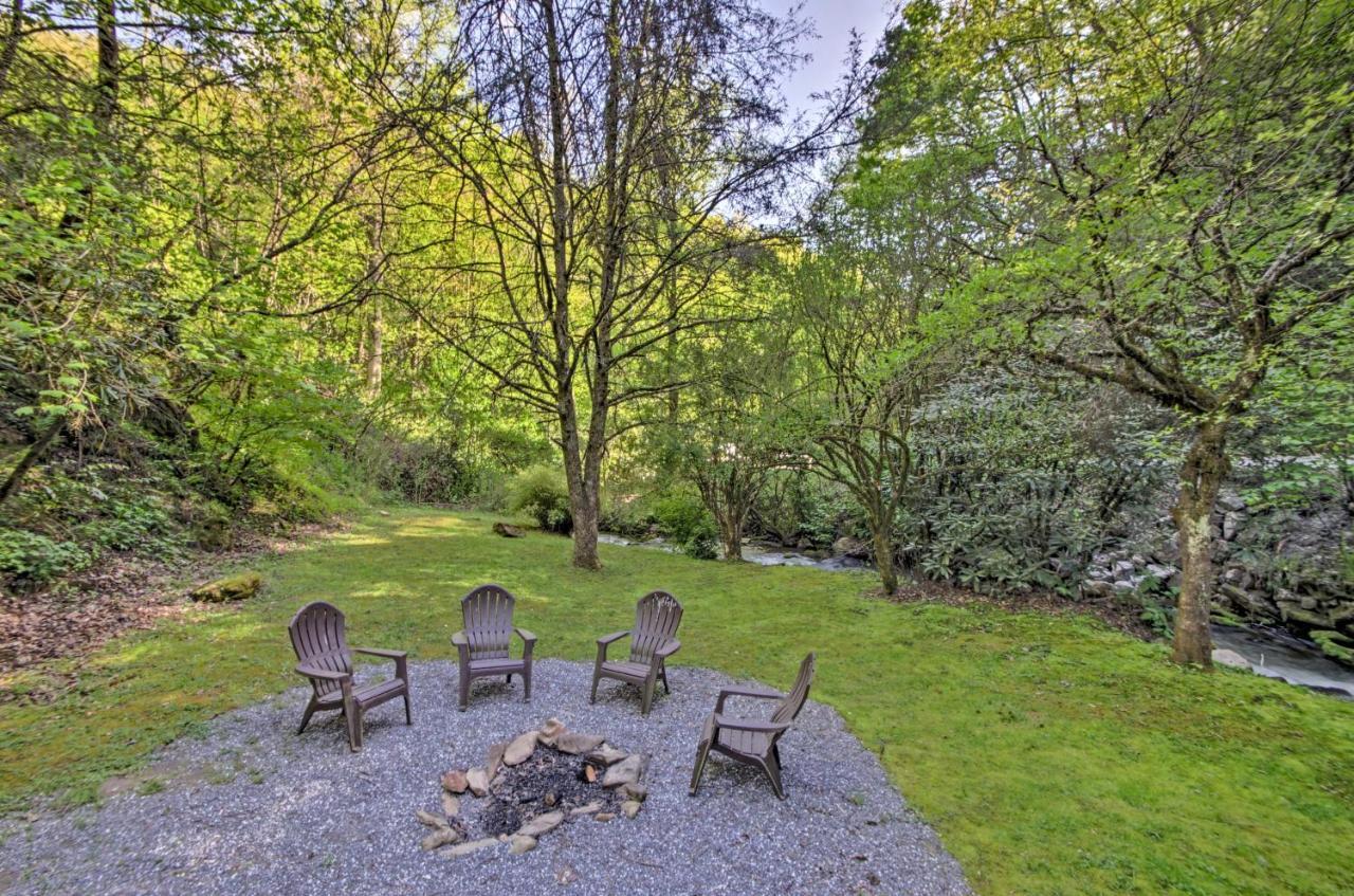 Bryson City Cabin With Fire Pit On Coopers Creek! Exteriör bild